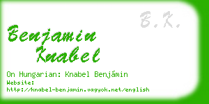 benjamin knabel business card